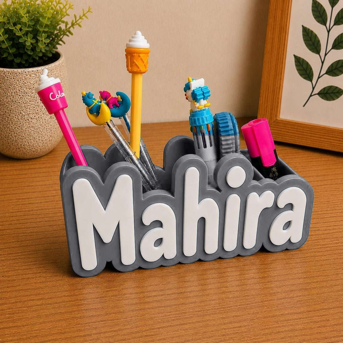 Personalised Name Pen Stand & Desk Organiser ..