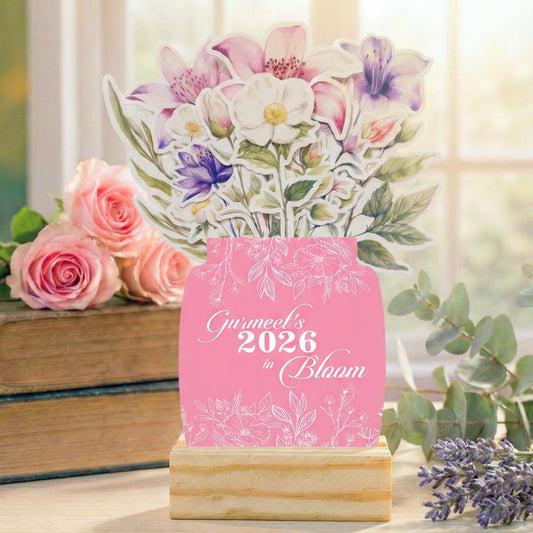 Personalised 2026 desk calendar with name