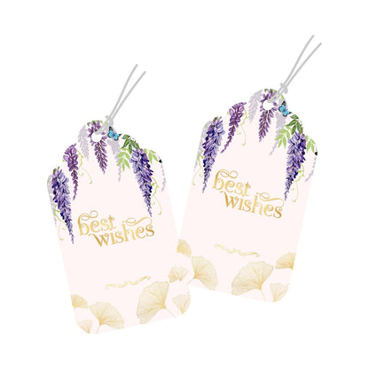 Best Wishes Tags Gold Foil Tags