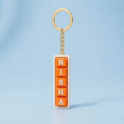 Personalized Keyboard Clicker Custom Name Fidget Letters Keychain