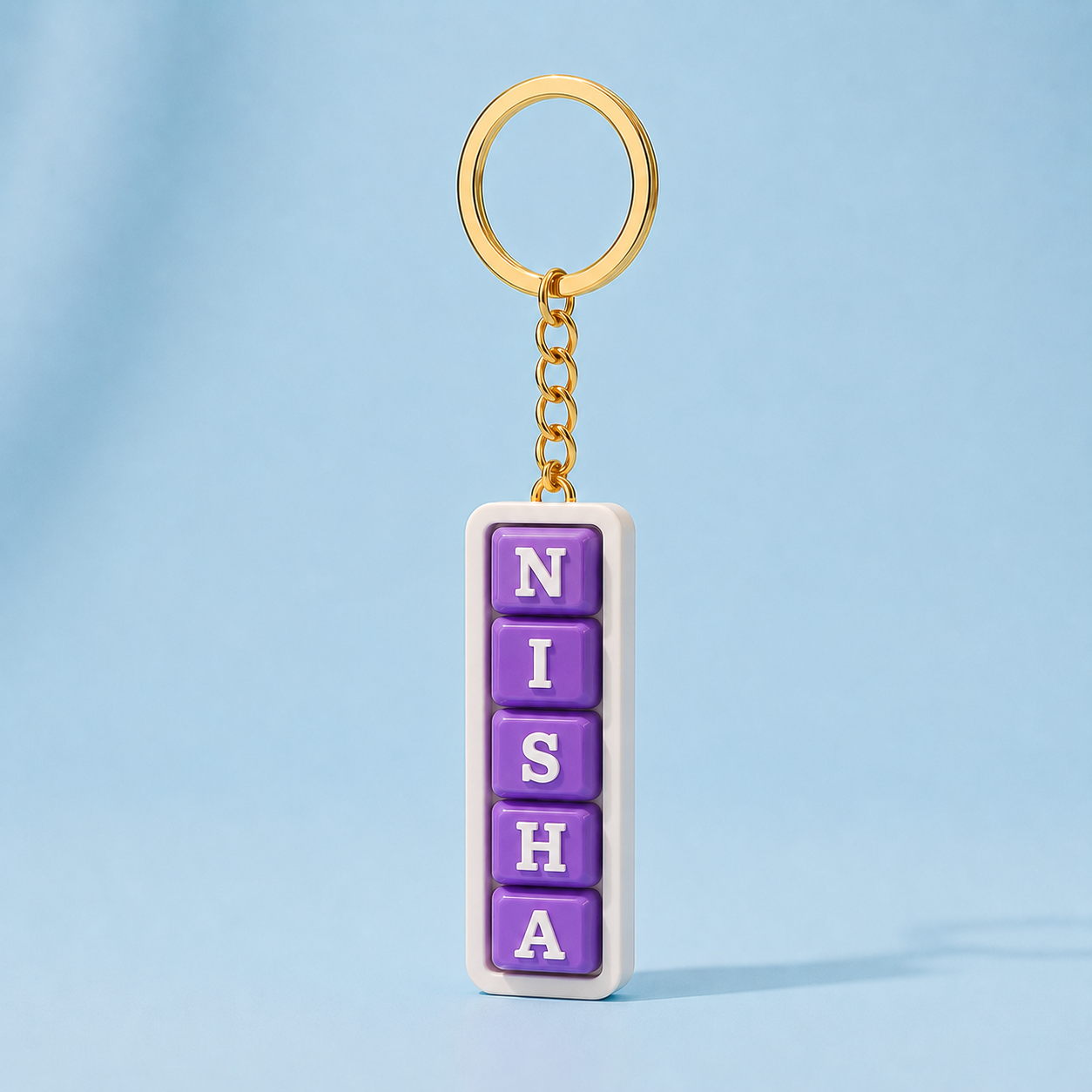 Personalized Keyboard Clicker Custom Name Fidget Letters Keychain