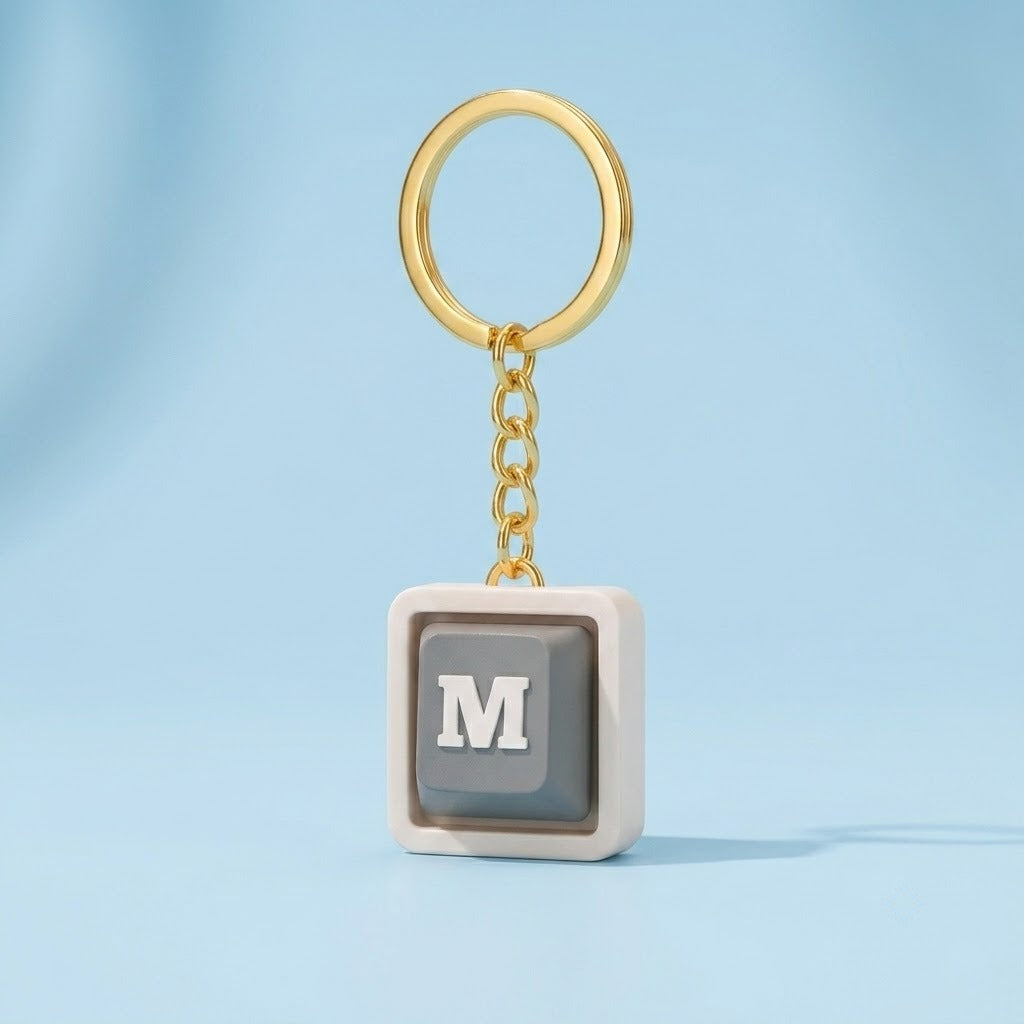 Personalized Keyboard Clicker Custom Name Fidget Letters Keychain