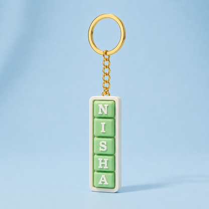 Personalized Keyboard Clicker Custom Name Fidget Letters Keychain