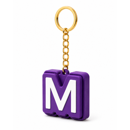 Personalised Clicker Letter Keychain Fidget Alphabet Keyring