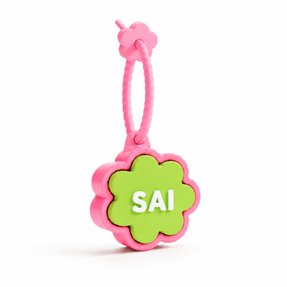 Personalized Flower Clicker Name Keychain