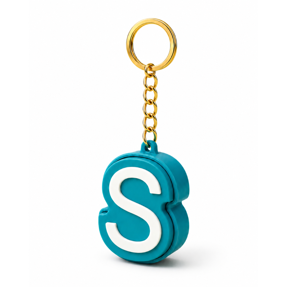 Personalised Clicker Letter Keychain Fidget Alphabet Keyring
