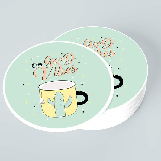 Tea Costers Good Vibes Only Coasters Pack of 6