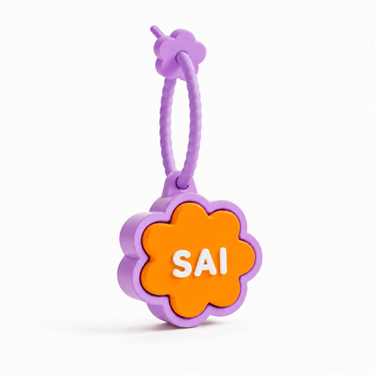 Personalized Flower Clicker Name Keychain