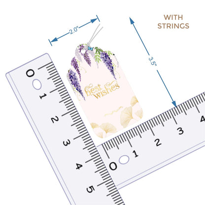 Best Wishes Tags Gold Foil Tags