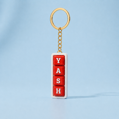 Personalized Keyboard Clicker Custom Name Fidget Letters Keychain
