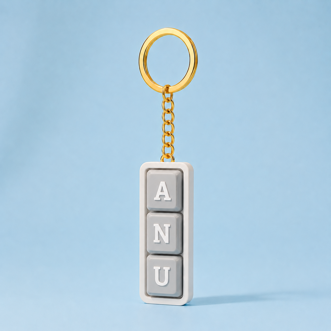 Personalized Keyboard Clicker Custom Name Fidget Letters Keychain