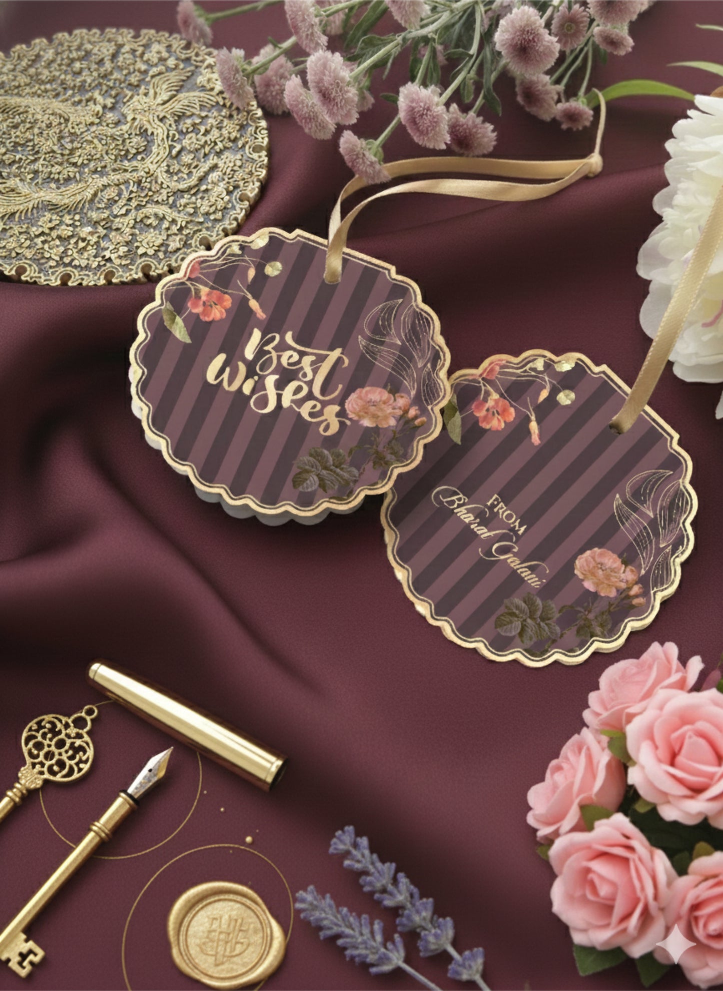 Aesthetic Rose Gold Foil Gift Tags