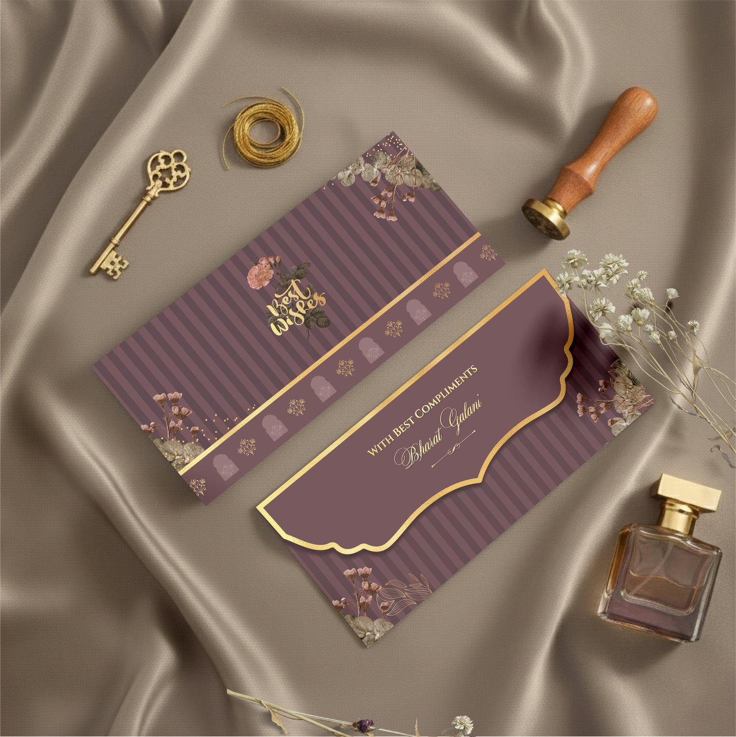 LUXURY MONEY ENVELOPE | AESTHETIC ROSE CORAL MOTIF