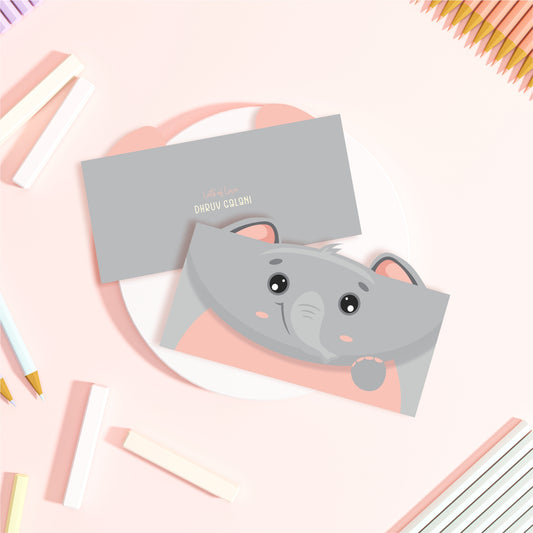 Kids Envelope For Gifting Customized Animal Theme Kids Envelope Elephant Theme