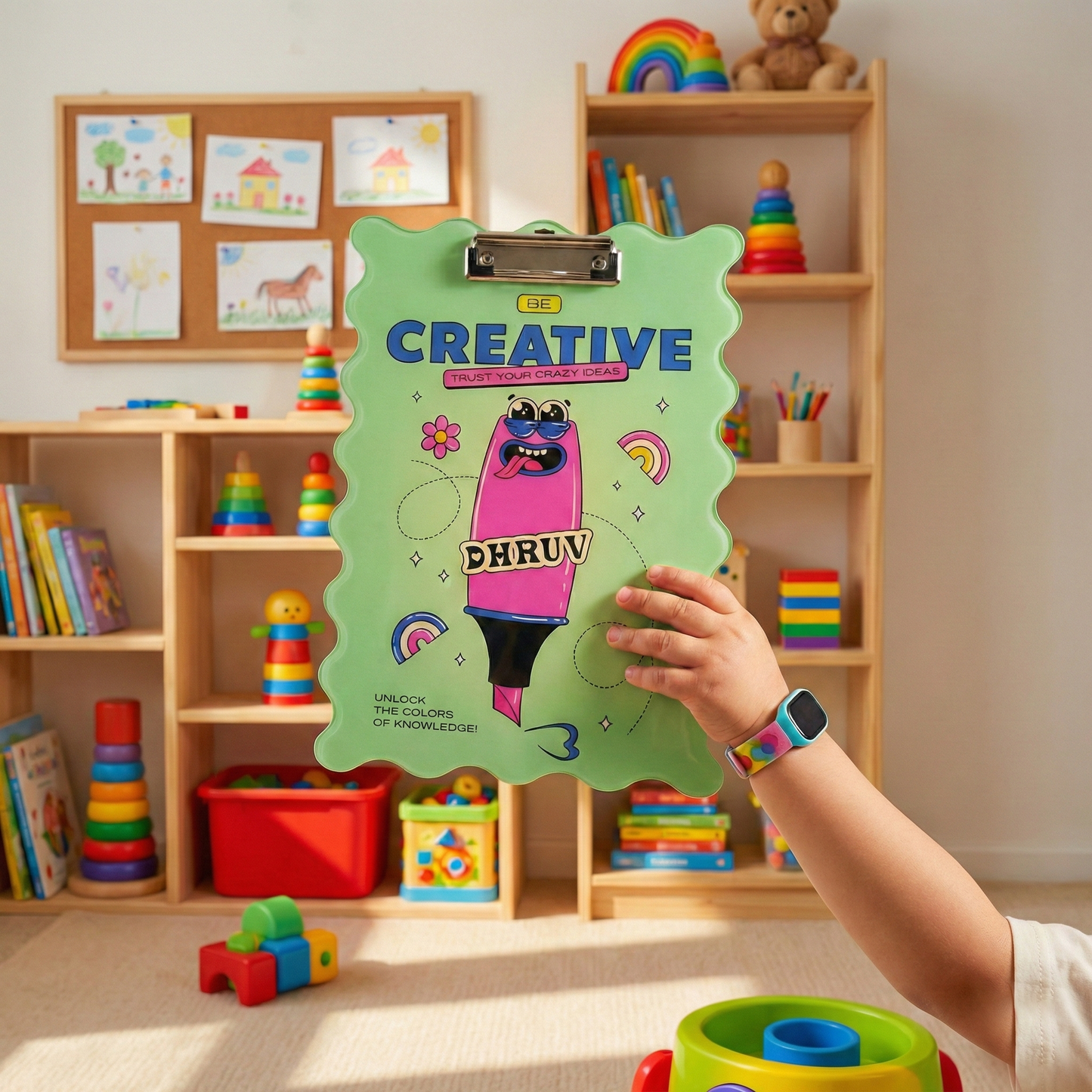 Customized Acrylic Exam Clipboard With Name (10 × 14 Inch)