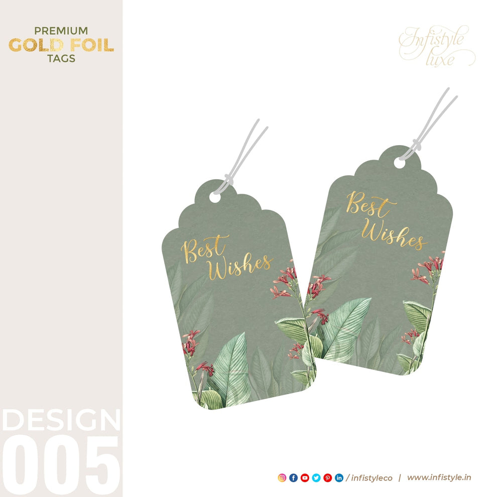 Best Wishes Tags for Gifts and Celebrations in Golden Foil. Shop ...
