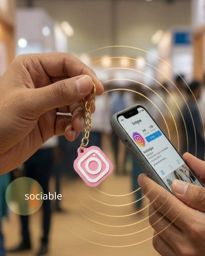 Custom 3D Printed NFC Instagram Keychain