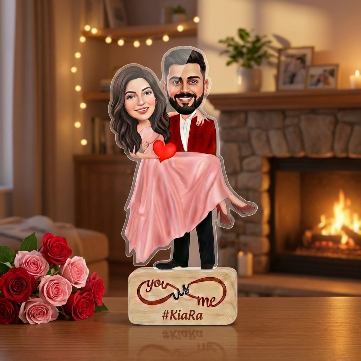 Valentine’s Day Romantic Couple Personalized Caricature Gift