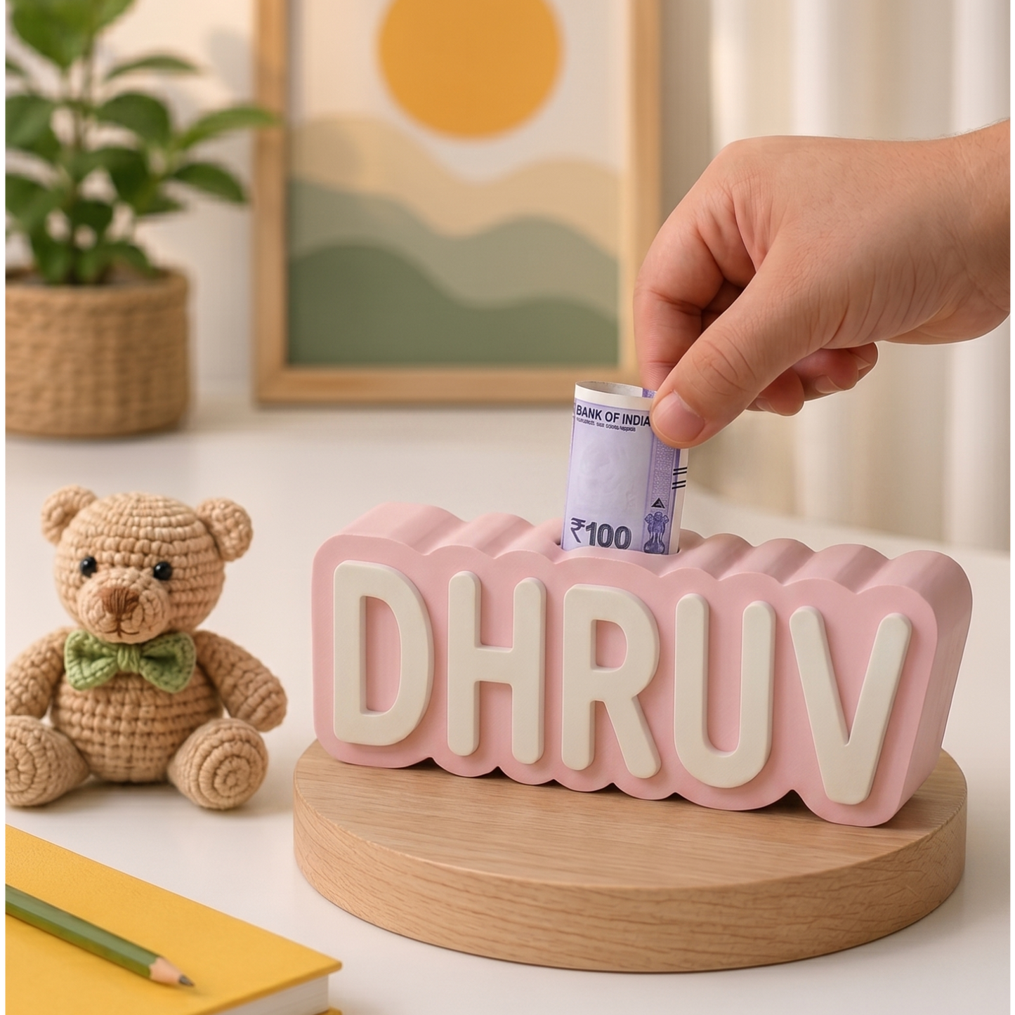 Personalised Name Piggy Bank | Custom 3D Printed Money Box for Kids & Gifting (Copy)