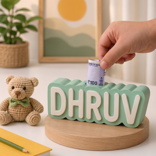 Personalised Name 3D Piggy Bank Money Bank