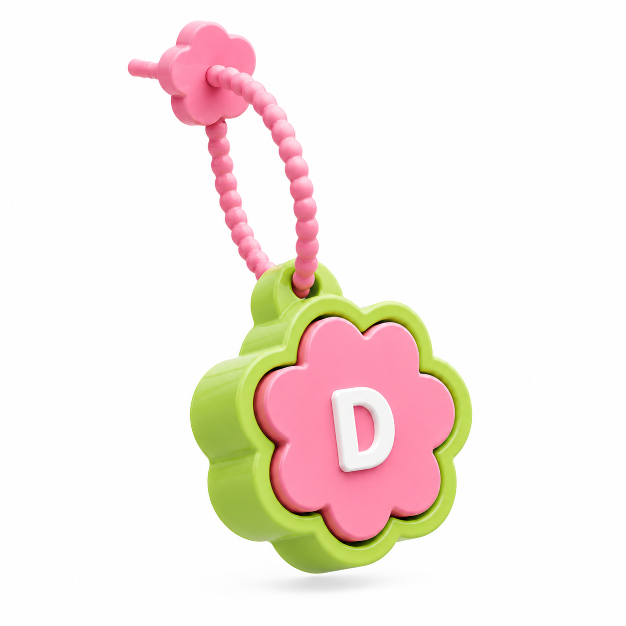 Flower Fidget Clicker Initial Keychain | Personalized A–Z Letter Keychain