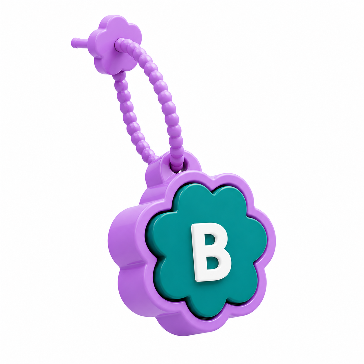 Flower Fidget Clicker Initial Keychain | Personalized A–Z Letter Keychain