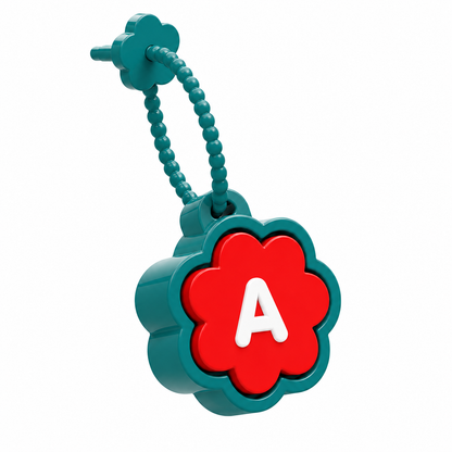 Flower Fidget Clicker Initial Keychain | Personalized A–Z Letter Keychain