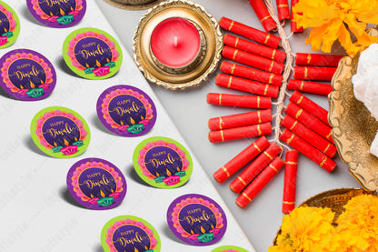 Happy Diwali Stickers for Return Gifts