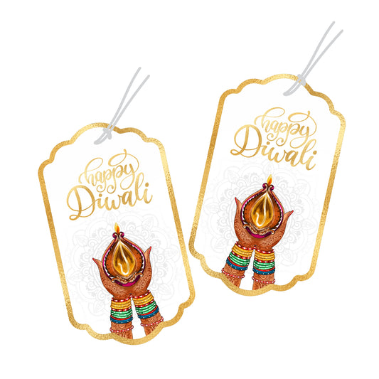 Happy Diwali Gift Tags Foil Tags Festival of Lights Happy Deepawali