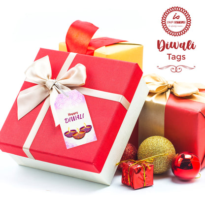 Happy Diwali Die Cut Shape Gift Tags