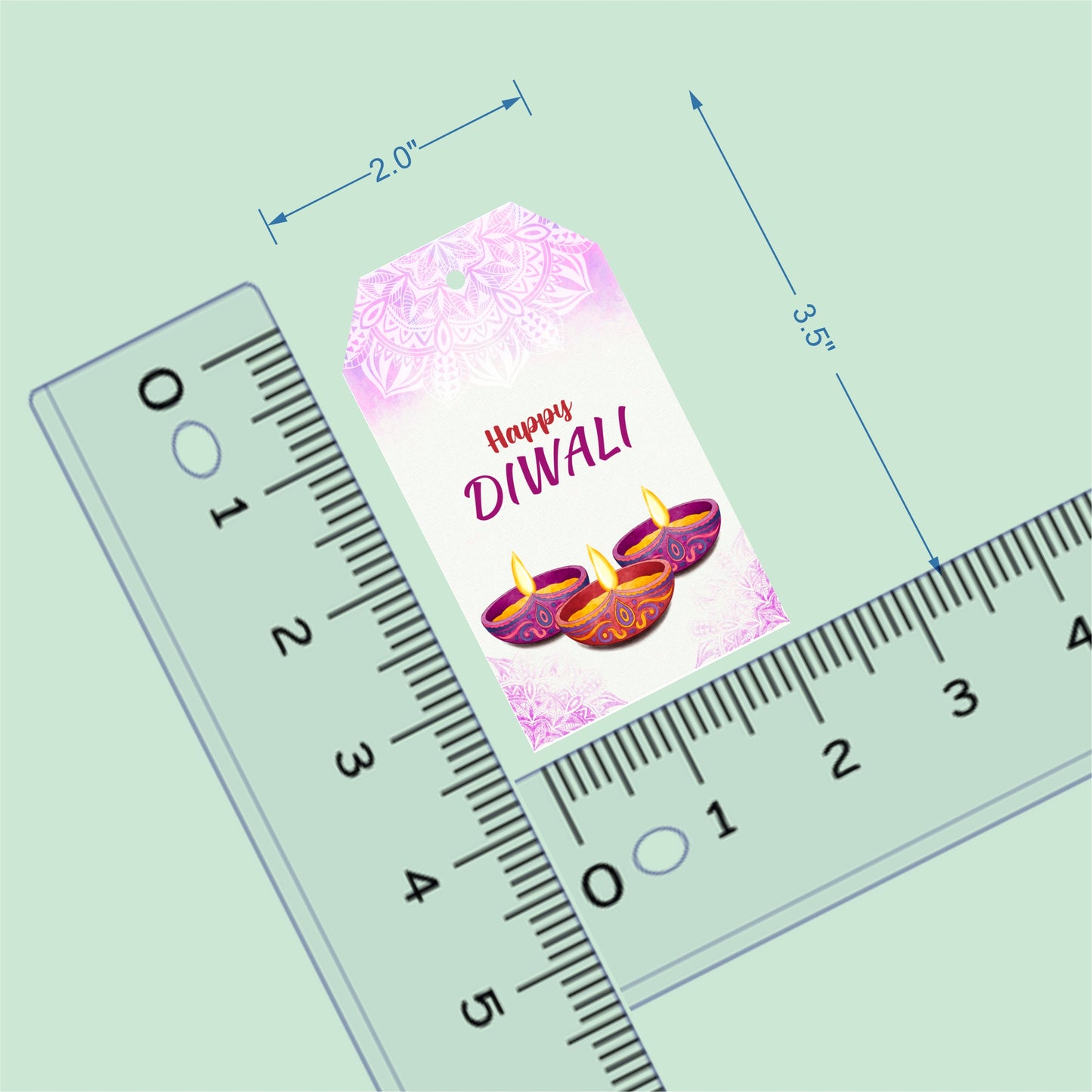 Happy Diwali Die Cut Shape Gift Tags