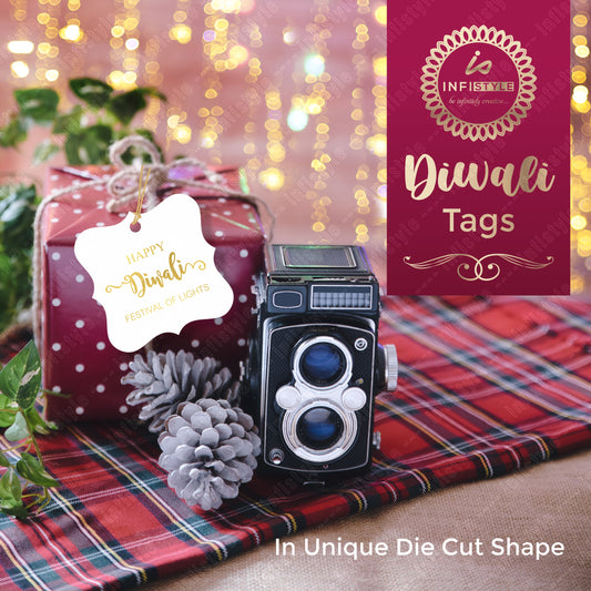 Happy Diwali Gift Tags Festival of Lights Diwali Gold Foil Tags