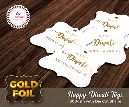 Happy Diwali Gift Tags Festival of Lights Diwali Gold Foil Tags