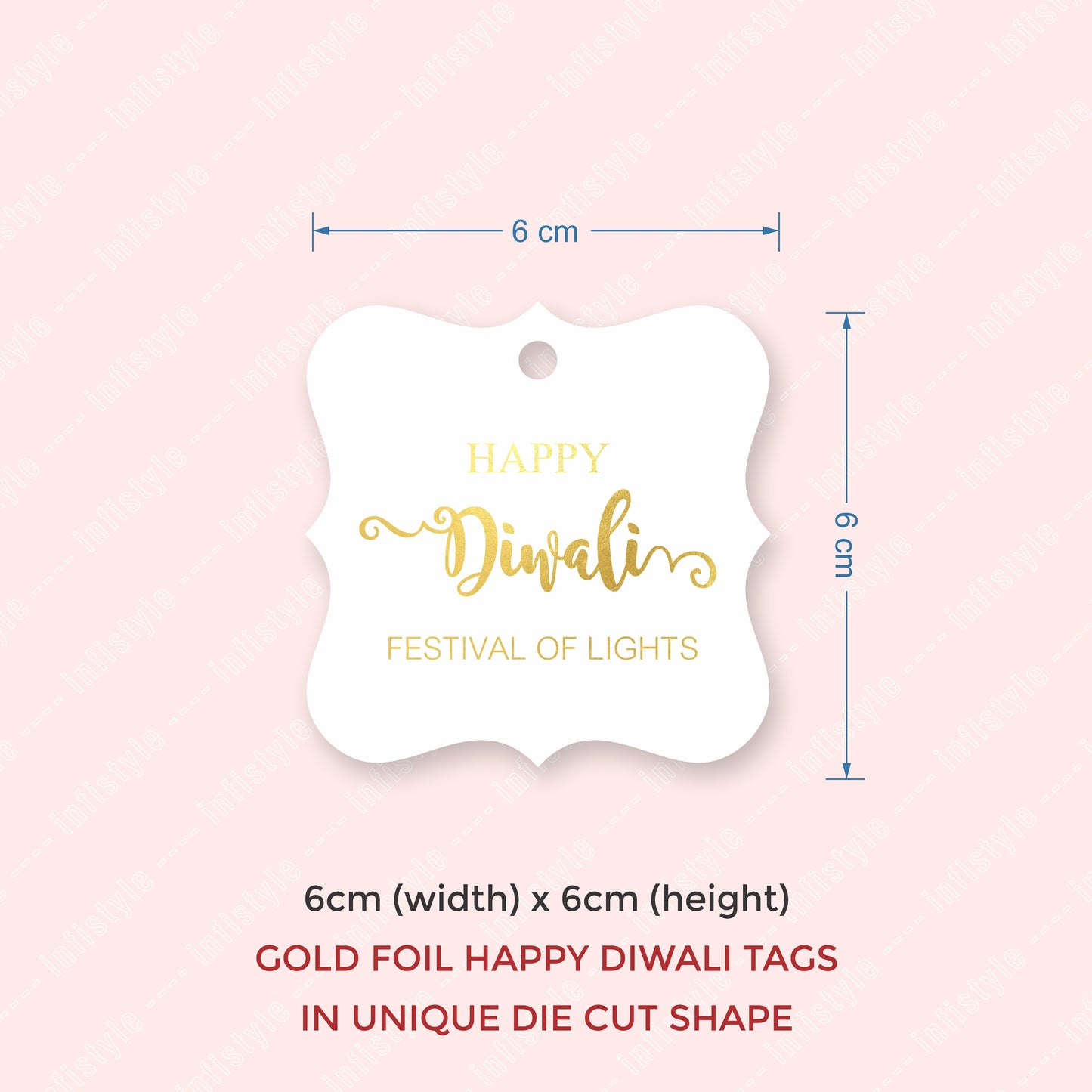 Happy Diwali Gift Tags Festival of Lights Diwali Gold Foil Tags