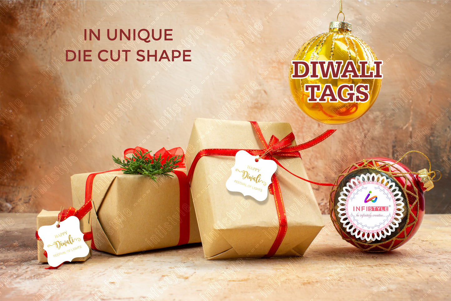 Happy Diwali Gift Tags Festival of Lights Diwali Gold Foil Tags