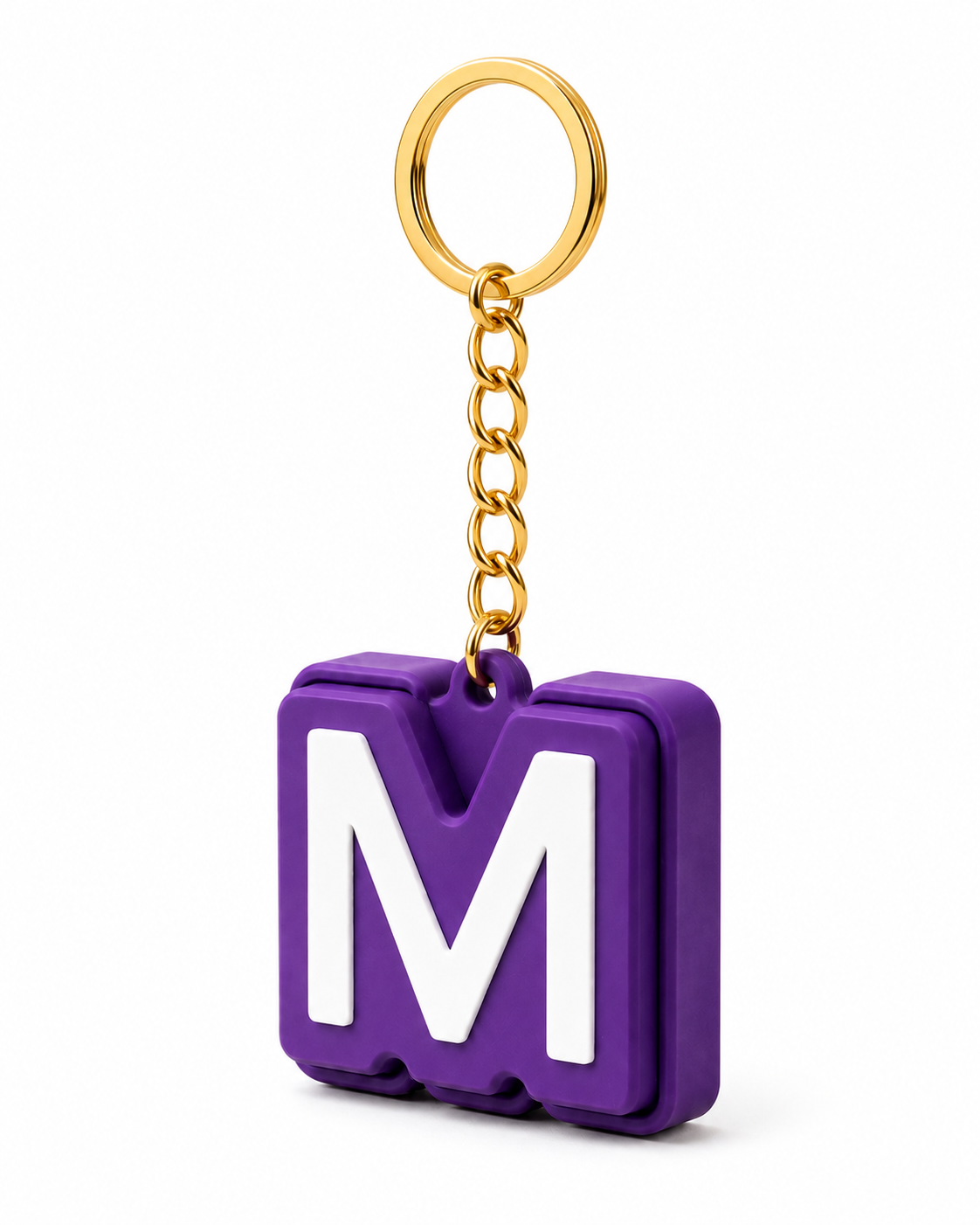 Personalised Clicker Letter Keychain Fidget Alphabet Keyring