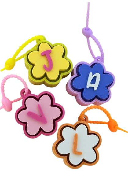 Flower Fidget Clicker Initial Keychain | Personalized A–Z Letter Keychain