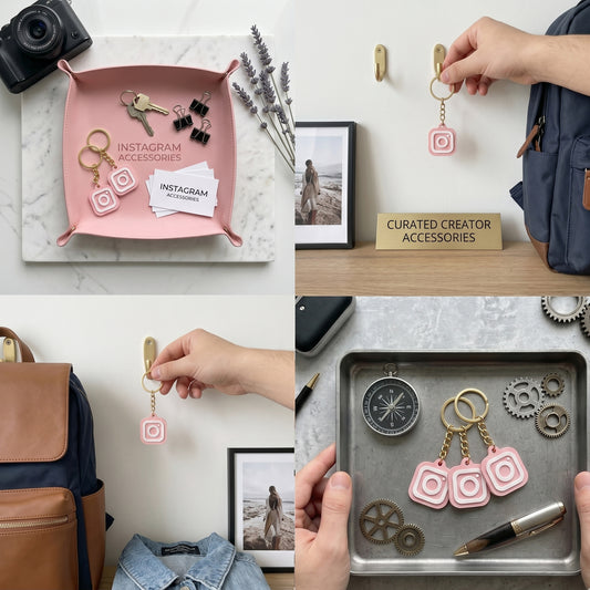 Custom 3D Printed NFC Instagram Keychain