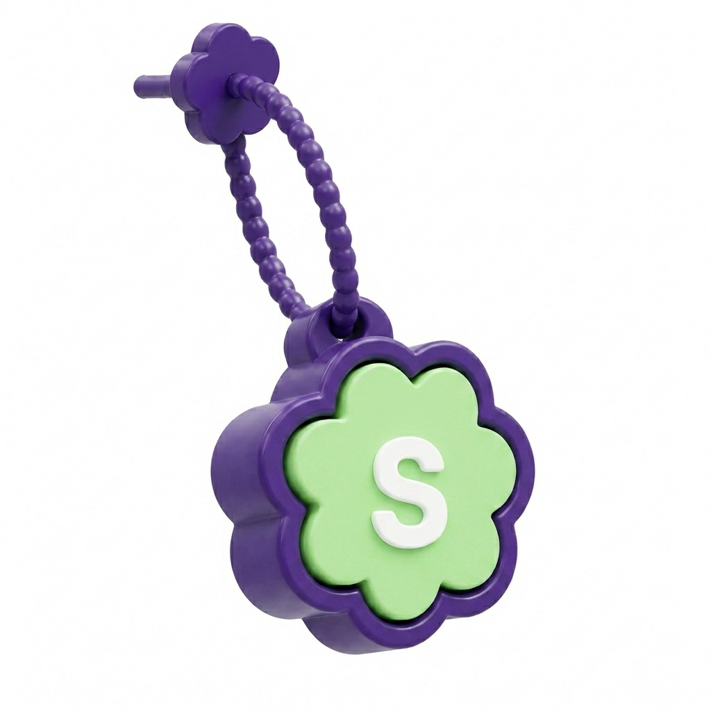 Flower Fidget Clicker Initial Keychain | Personalized A–Z Letter Keychain
