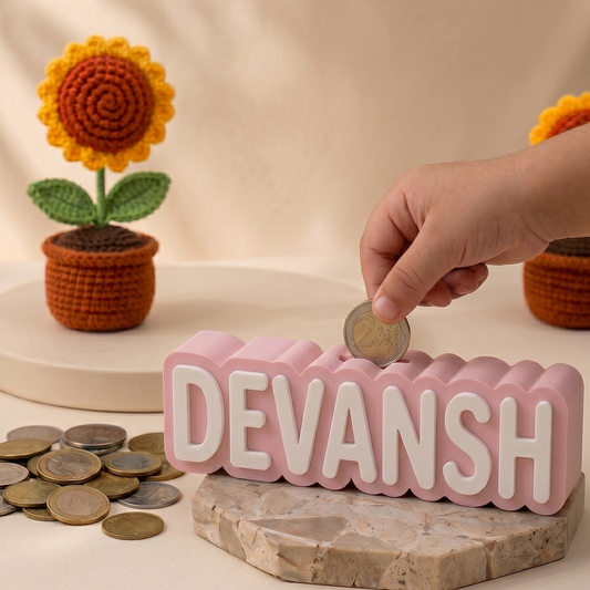 Personalised Name 3D Piggy Bank Money Bank