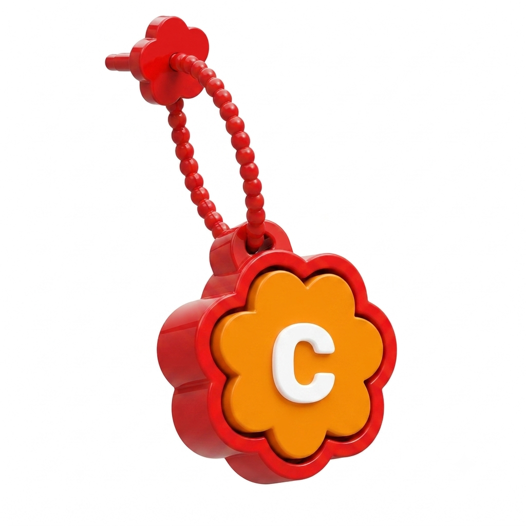 Flower Fidget Clicker Initial Keychain | Personalized A–Z Letter Keychain