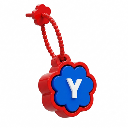 Flower Fidget Clicker Initial Keychain | Personalized A–Z Letter Keychain