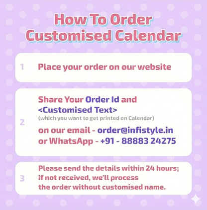 Customized 2026 Calendar for Desk – Floral Vase & Wooden Stand