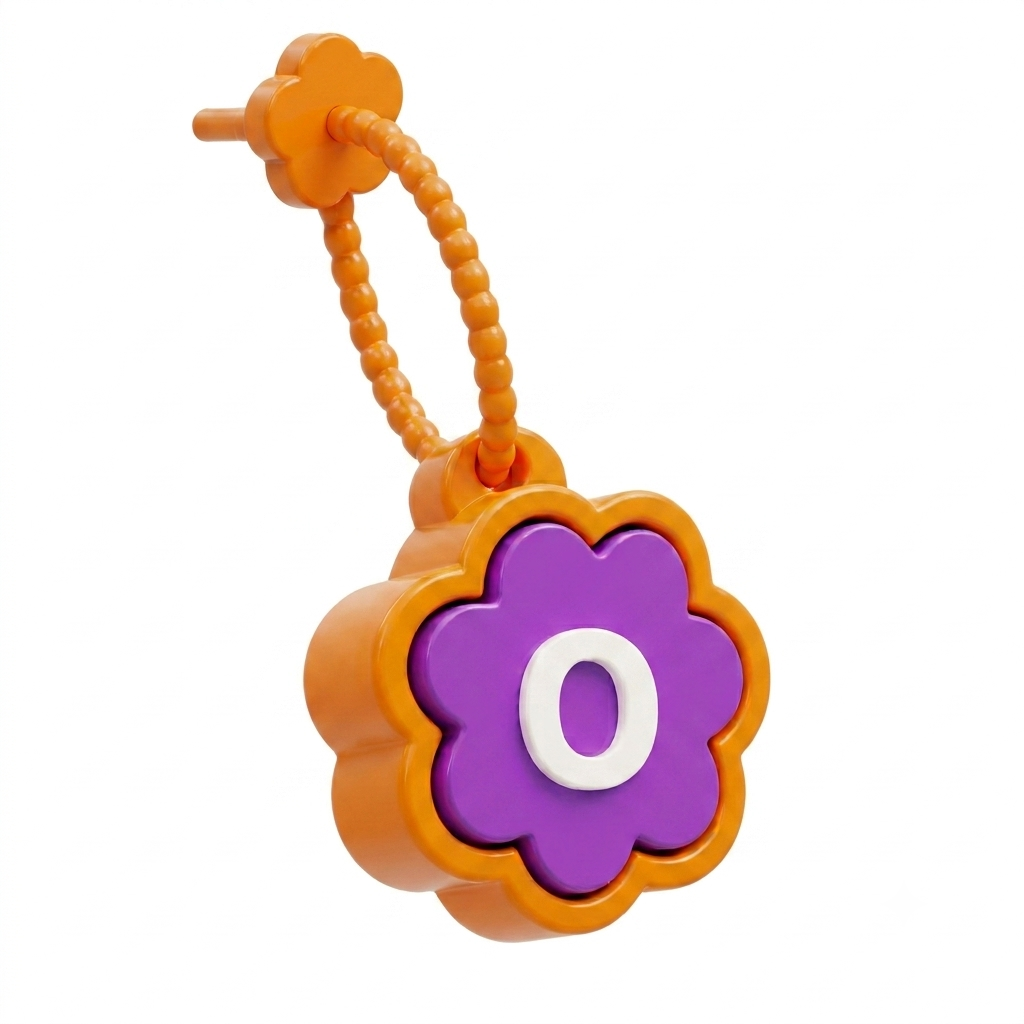 Flower Fidget Clicker Initial Keychain | Personalized A–Z Letter Keychain