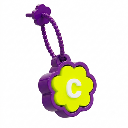 Flower Fidget Clicker Initial Keychain | Personalized A–Z Letter Keychain
