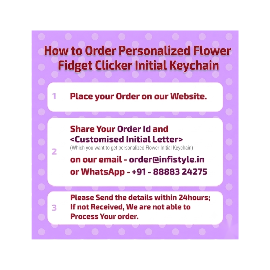 Flower Fidget Clicker Initial Keychain | Personalized A–Z Letter Keychain