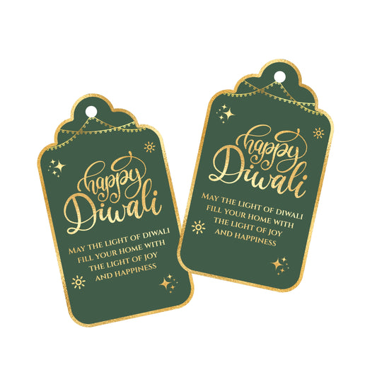 Happy Diwali Gold Foil Gift Tags