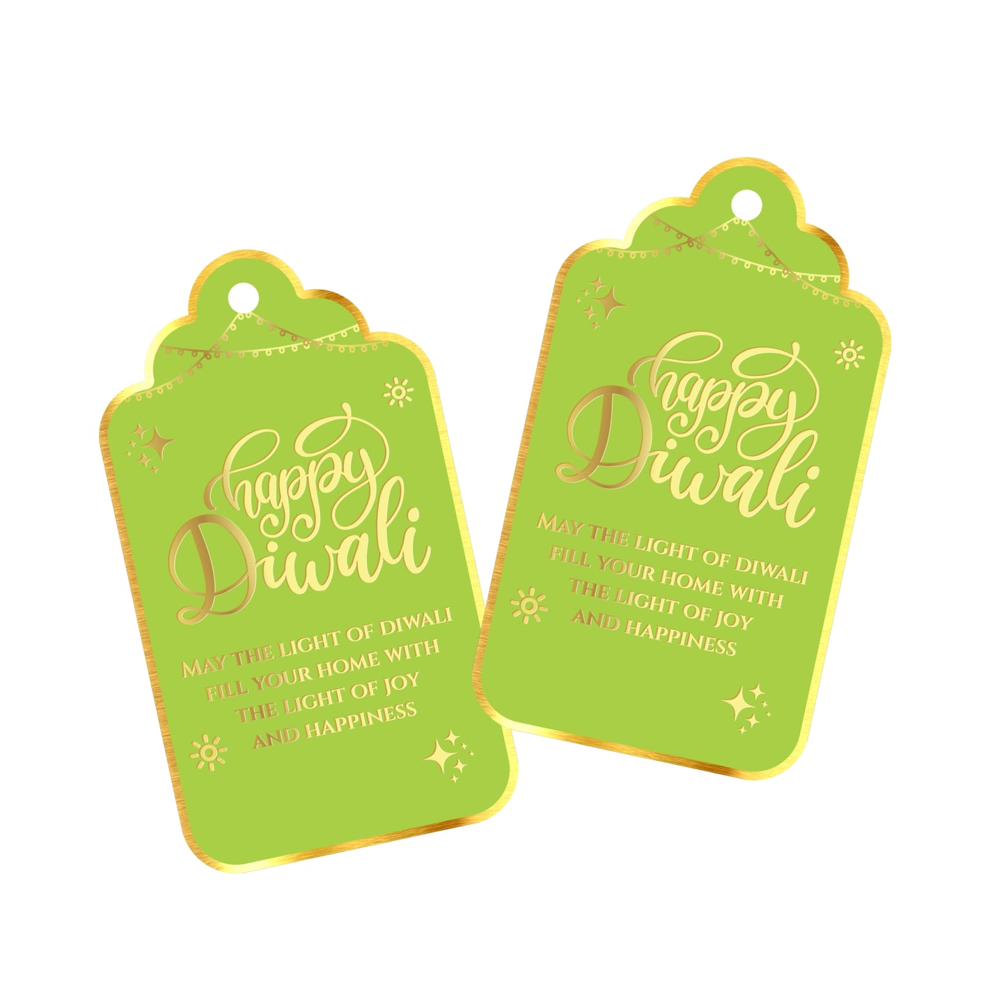Happy Diwali Gold Foil Gift Tags