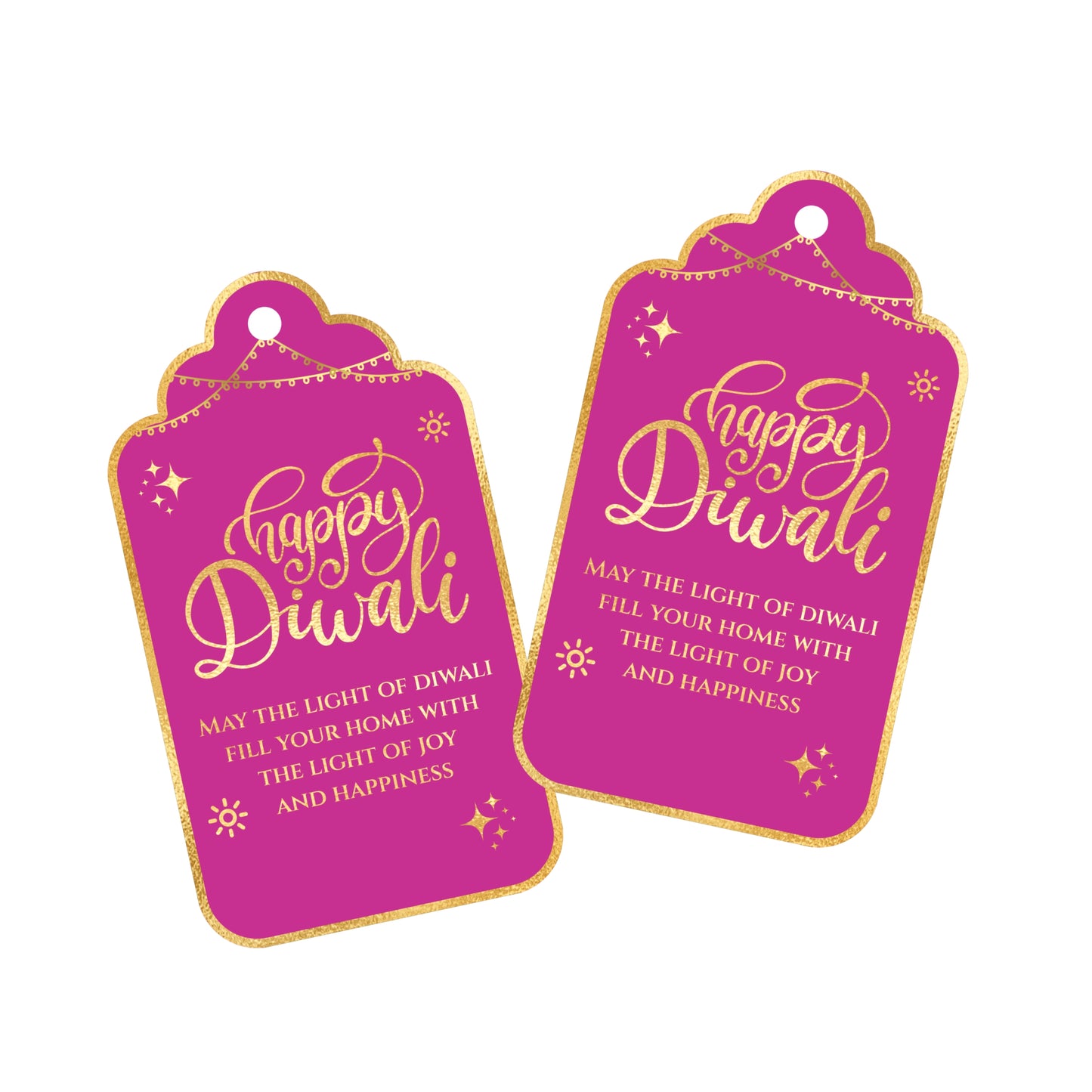 Happy Diwali Gold Foil Gift Tags