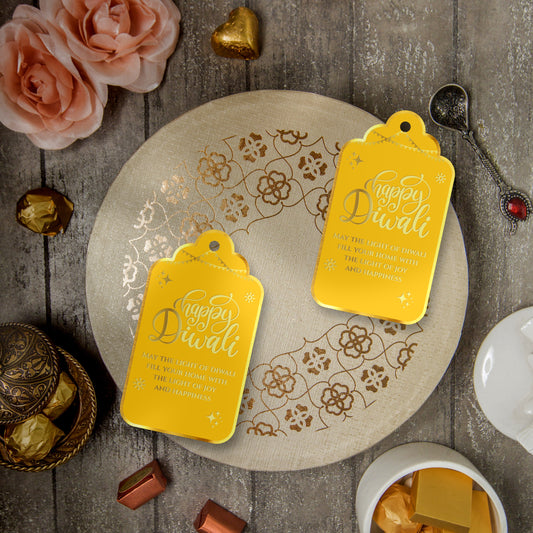 Happy Diwali Gold Foil Gift Tags